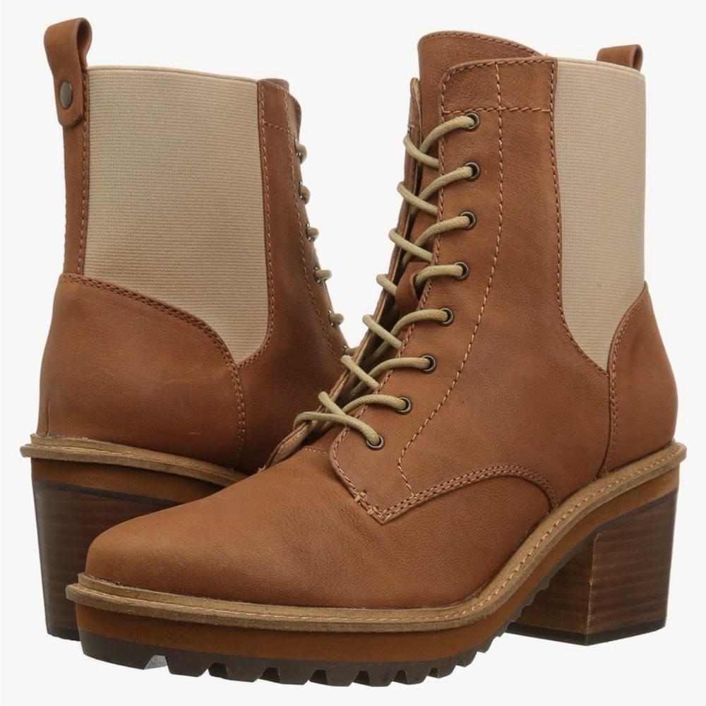 ANTHROPOLOGIE X KELSI DAGGER BROOKLYN PARKWAY ANKLE COMBAT BOOT SIZE 8